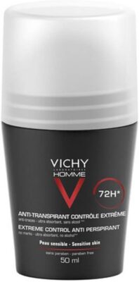 Vichy Homme Deodorante Antitraspirante Controllo Estremo 72H Roll On - Offerta Amazon