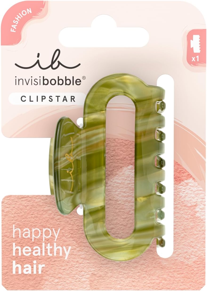 Invisibobble CLIPSTAR Evergreen – Fermaglio verde intenso per capelli