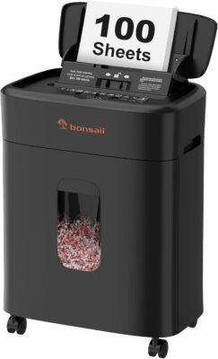 Bonsaii Distruggidocumenti C231-D taglio micro-particellare P4 - Offerta Amazon