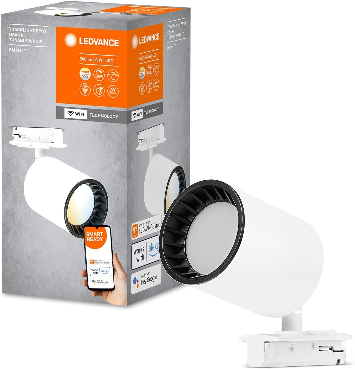 LEDVANCE SMART+ Tracklight Osaka faretto WiFi 5W luce regolabile