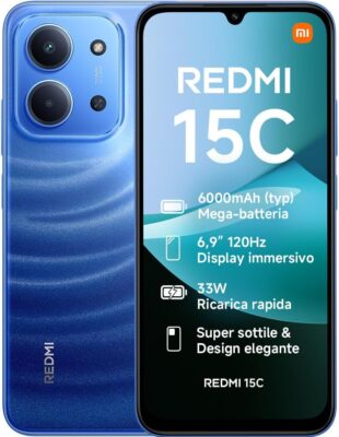 XIAOMI Redmi 15C Smartphone 4+256GB Display 6,9" 120Hz - Offerta Amazon