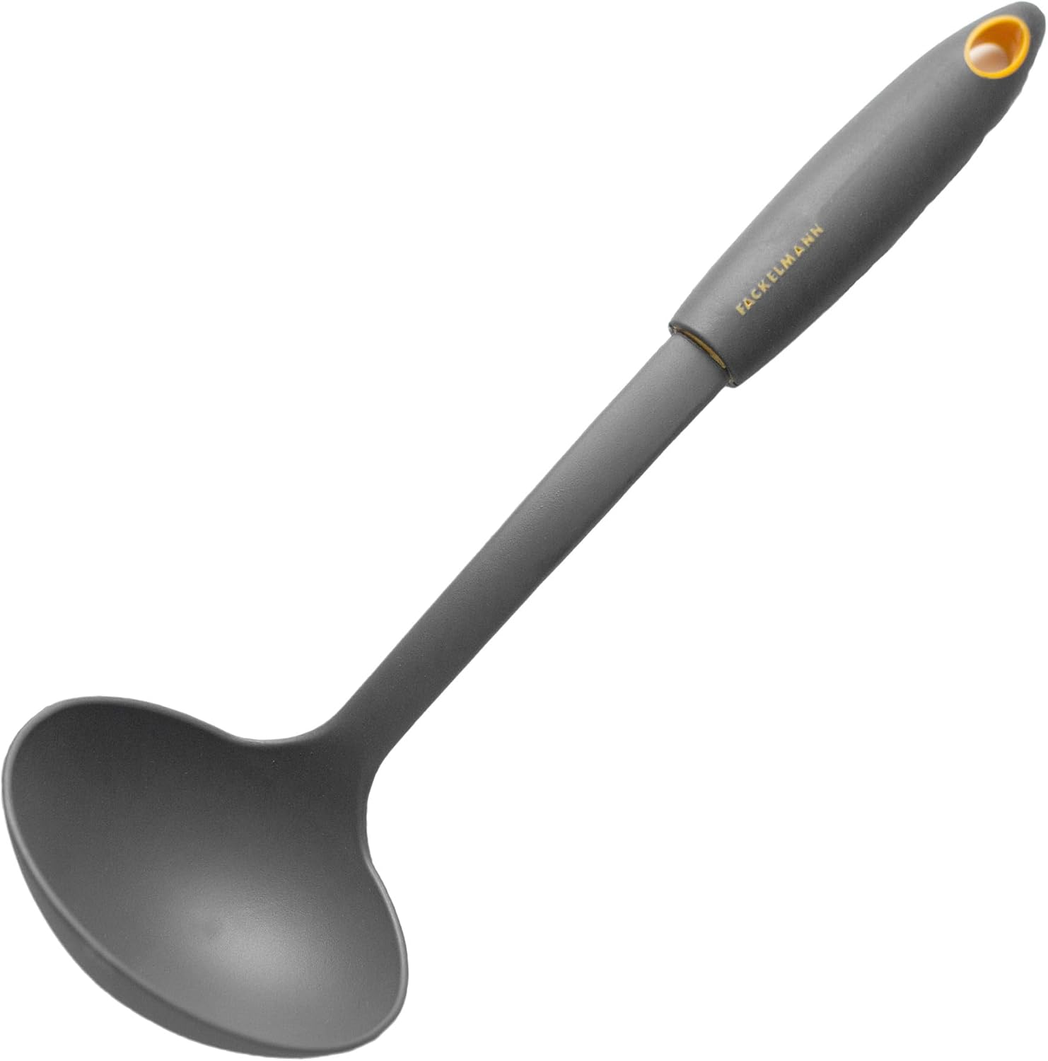 Fackelmann Mestolo Nylon con Manico Soft Touch Arancio/Nero