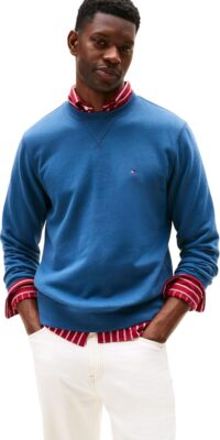 Tommy Hilfiger Felpa Uomo Seasonal Fleece Scollo Rotondo - Offerta Amazon
