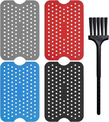 Tappetini silicone per friggitrice ad aria - set 4 pezzi con spazzola - Offerta Amazon