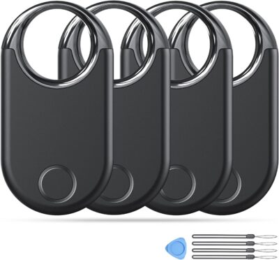 Smart Air Tags Bluetooth Tracker Finder 4 pezzi Nero - Offerta Amazon
