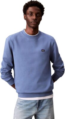 Calvin Klein Felpa Uomo Terry Badge Scollo Rotondo - Offerta Amazon