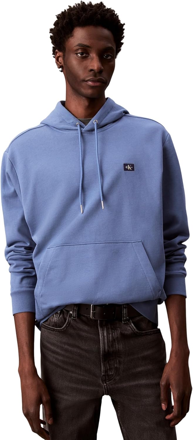 Calvin Klein Felpa Uomo con Cappuccio Terry Badge
