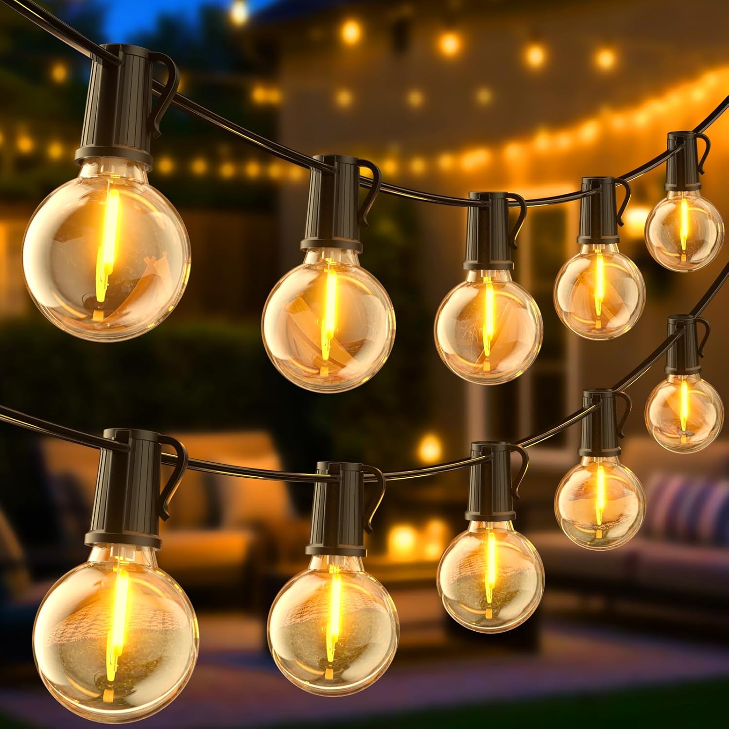 Catena Luminosa Esterno 48.15M G40 LED Bianco Caldo