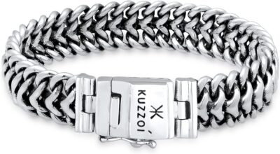 Kuzzoi Bracciale Uomo Buddha Argento Sterling 15 mm - Offerta Amazon