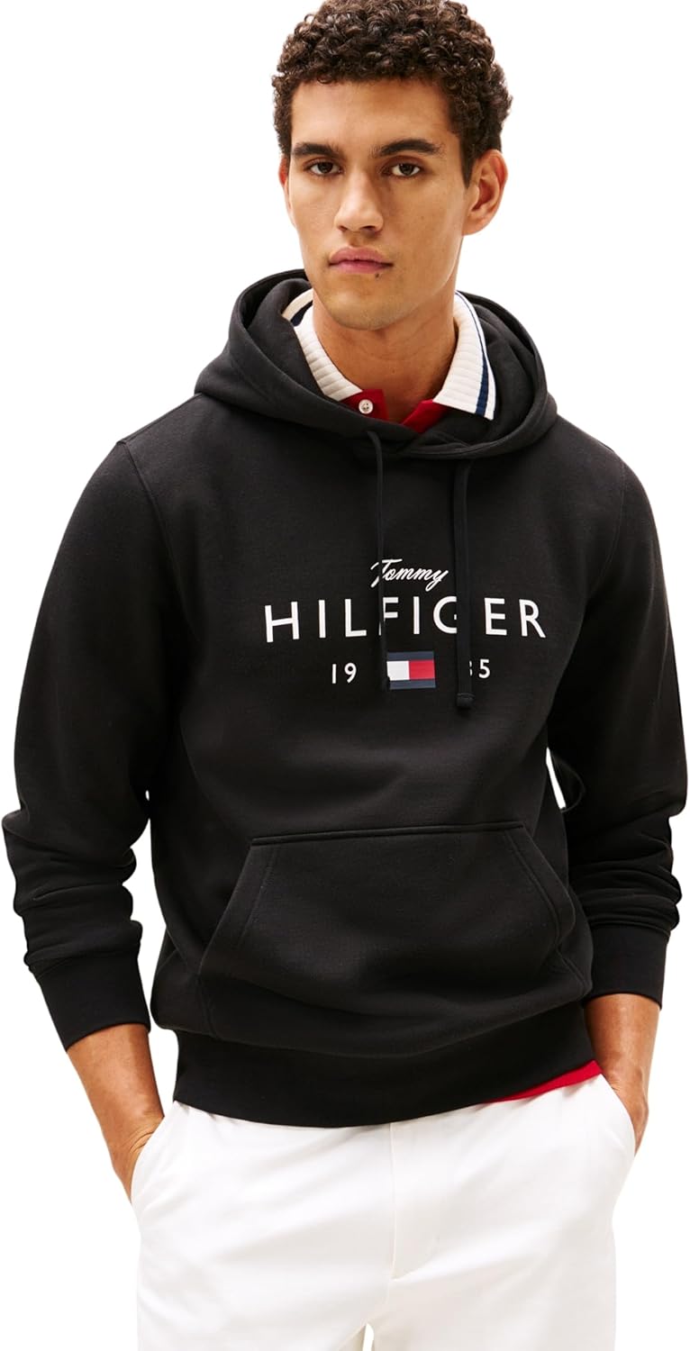 Tommy Hilfiger Felpa con Cappuccio Unisex Big Hilfiger