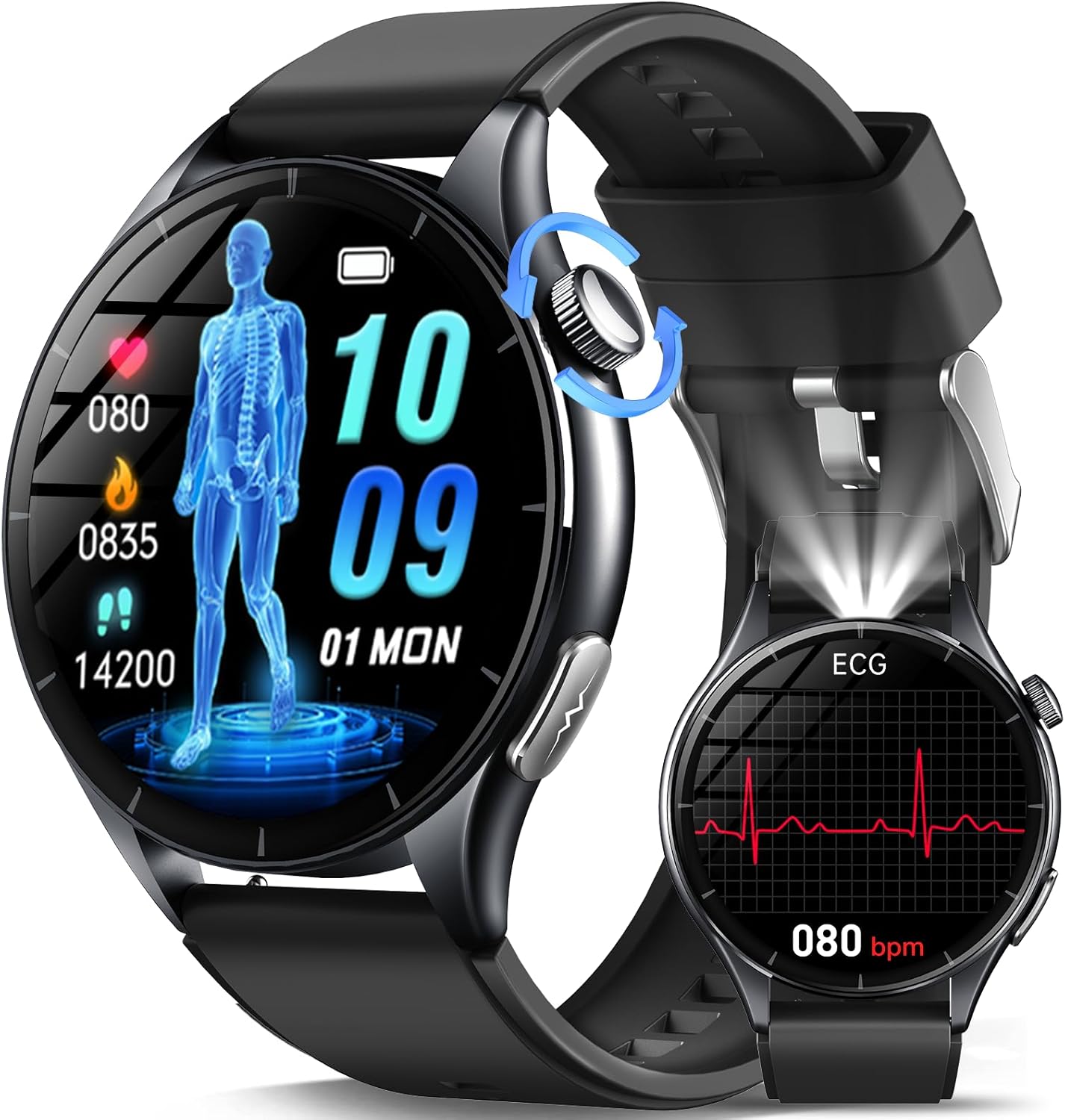 Smartwatch Uomo 2026 con ECG, Pressione e Sonno