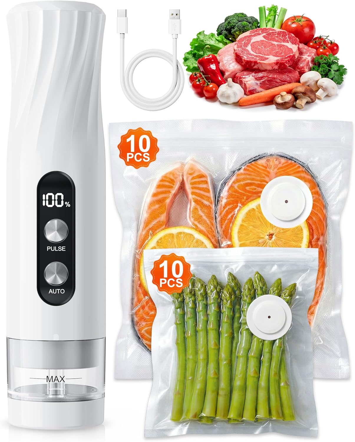 Babacom Macchina Sottovuoto Portatile per Alimenti – Vacuum Sealer