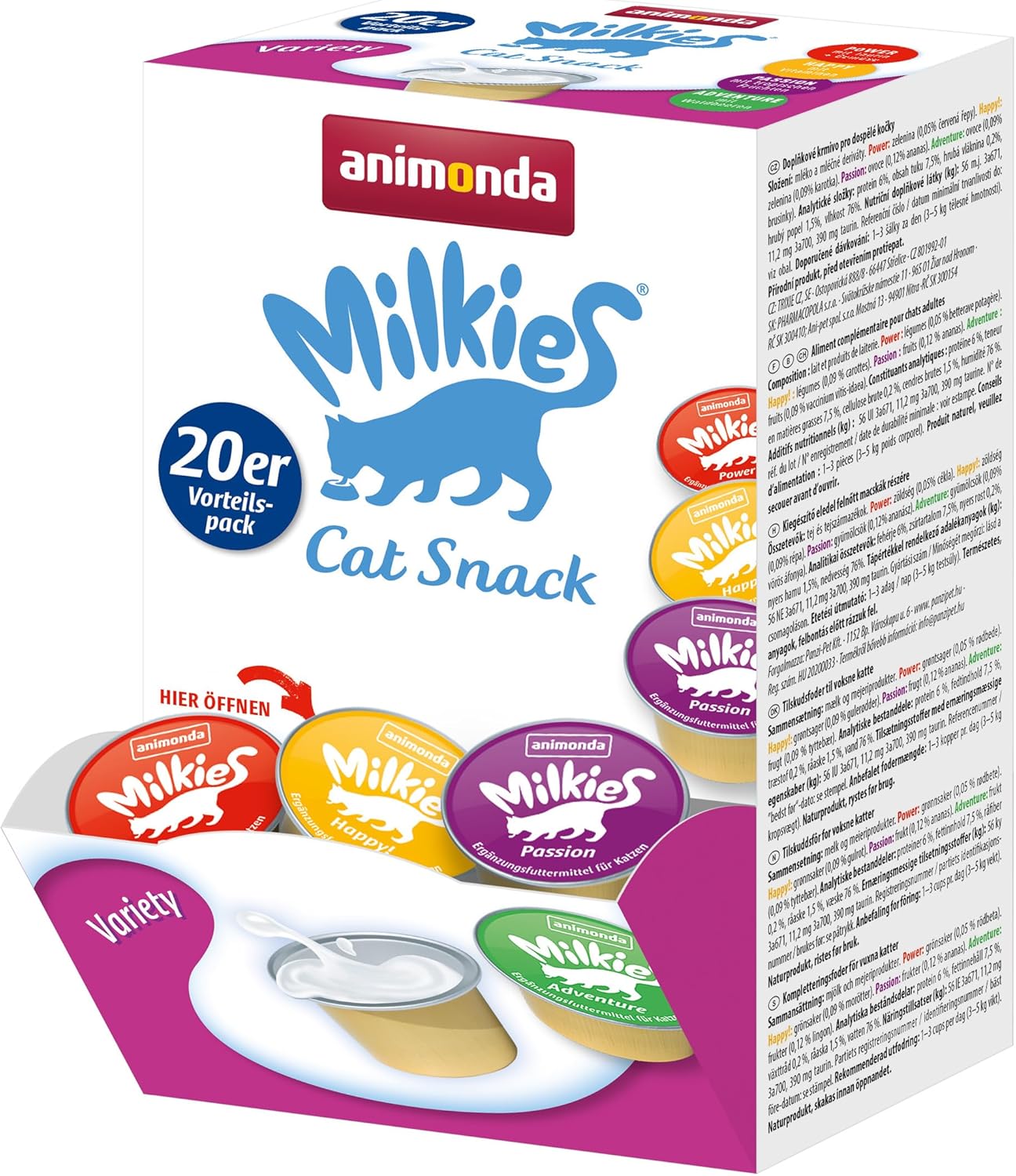 Animonda Milkies Power latte per gatti porzionato Variety