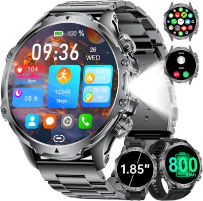 LIGE Smartwatch Uomo con Torcia LED e Chiamata Bluetooth - Offerta Amazon