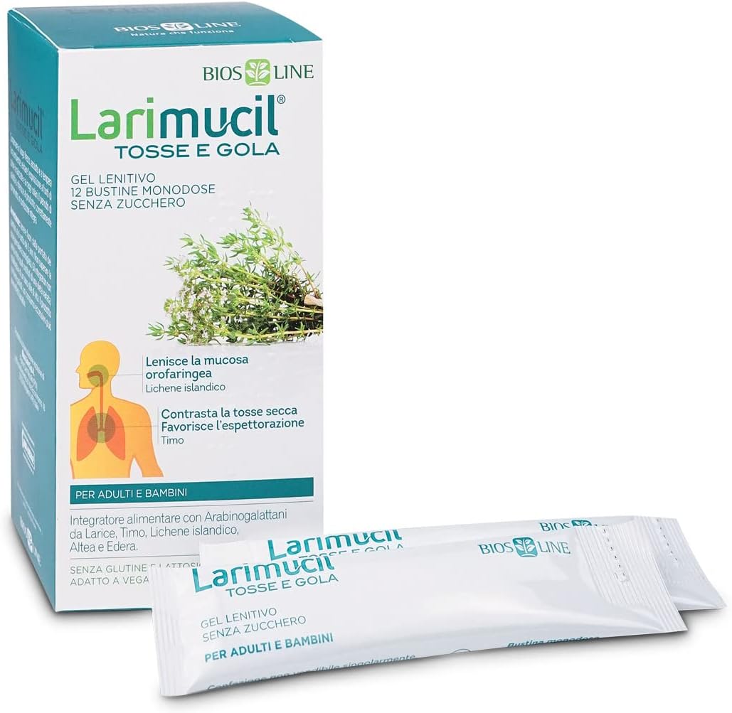 BIOS LINE Larimucil Tosse e Gola Integratore Tosse Gel