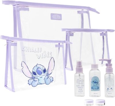 Disney Stitch Beauty Case da Viaggio - Set Makeup e Bottiglie - Offerta Amazon