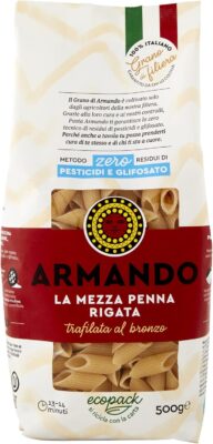 Armando Mezza Penna Rigata Pasta di Semola 100% Italiana - Offerta Amazon