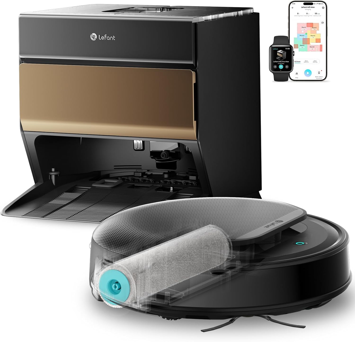 Lefant M5 MAX Robot Aspirapolvere Lavapavimenti Po