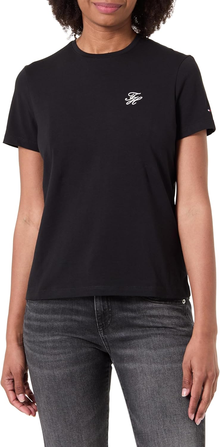 Tommy Hilfiger Maglietta Donna TH Script Reg C-nk