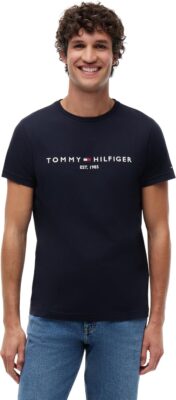 Tommy Hilfiger T-Shirt Uomo Maniche Corte Logo - Offerta Amazon