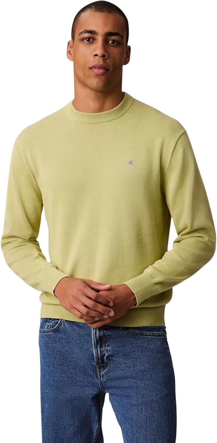 Calvin Klein Pullover Uomo Cotone Scollo Rotondo