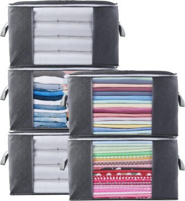 Withosent Set 5 Contenitori Pieghevoli 90L per Vestiti - Offerta Amazon