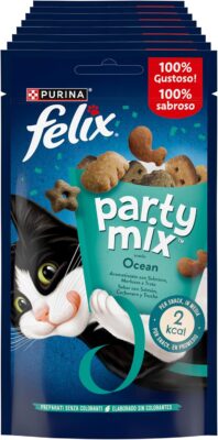 FELIX Party Mix Snack per Gatti Adulti - Croccantini Gusto Pesce - Offerta Amazon
