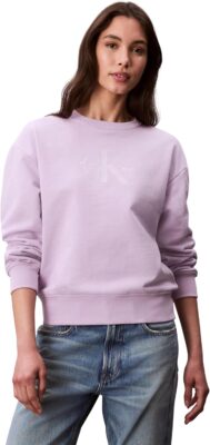 Calvin Klein Felpa Donna Monologo Scollo Rotondo Pasqua - Offerta Amazon