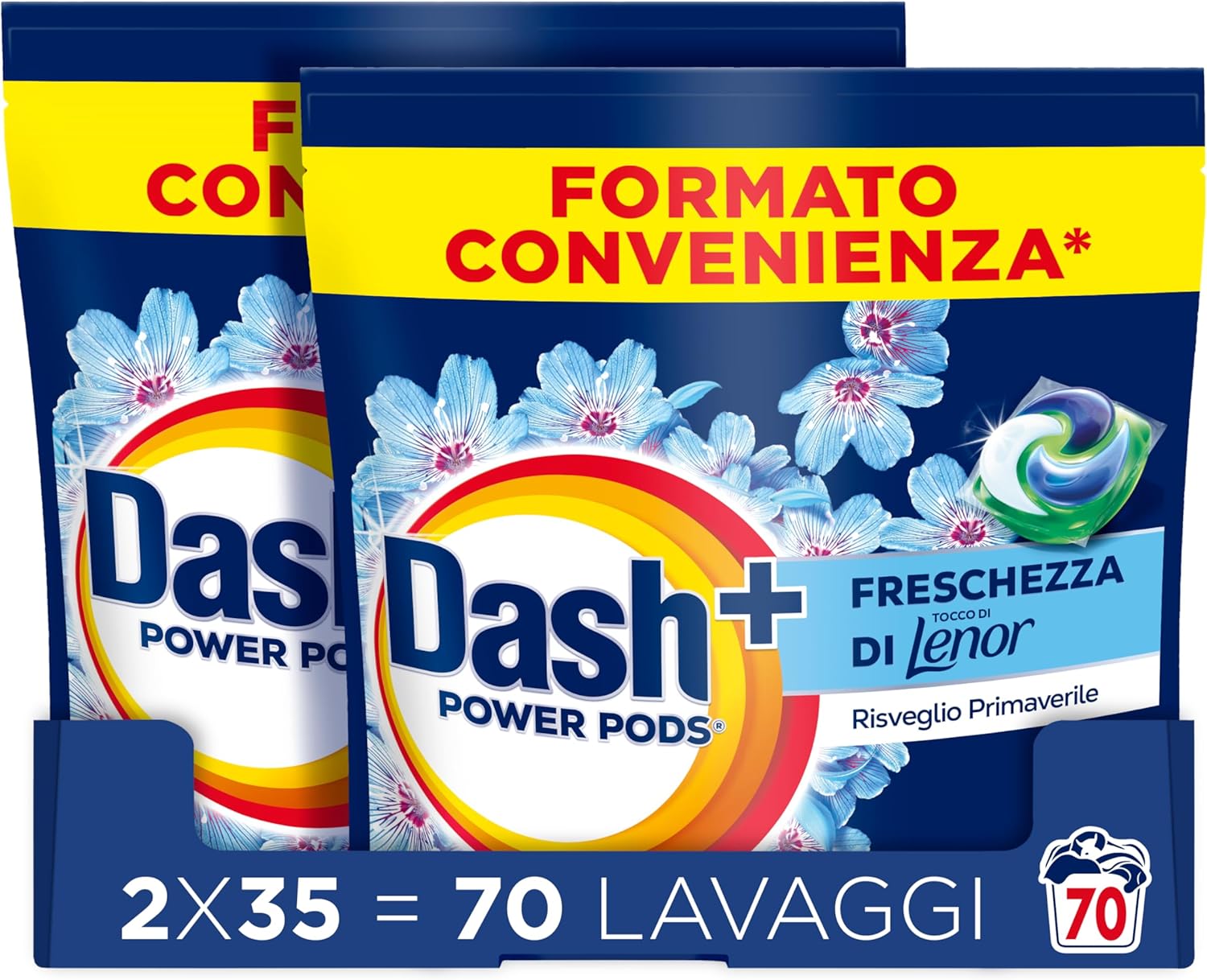 Dash Power Pods Capsule Detersivo Lavatrice 70 Lavaggi